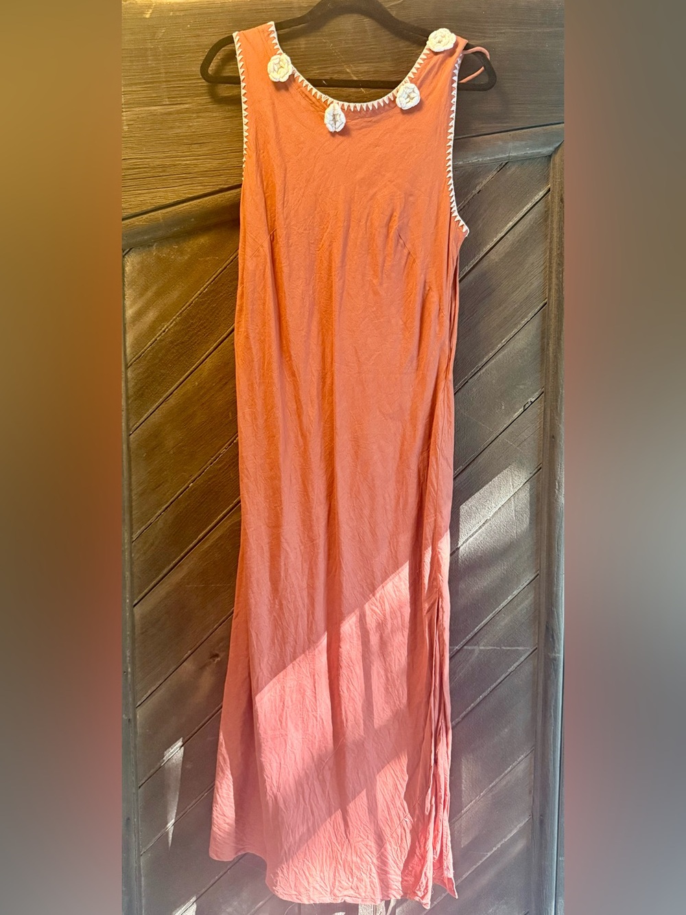 Anthropologie Sleeveless Maxi Dress in Rust